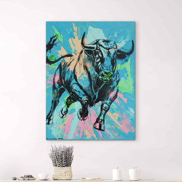 Exploding Bull (Original Painting)