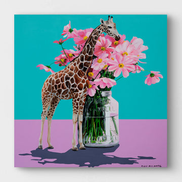 Flower Giraffe (Original Painting)