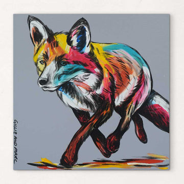 Fox On The Run (Original Painting)