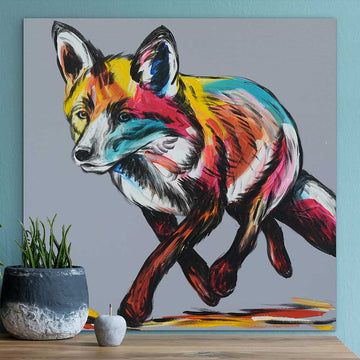 Fox On The Run (Original Painting)