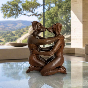 He Was in Love with his Better Self Every Day (Bronze Sculpture, Miniature Collection)