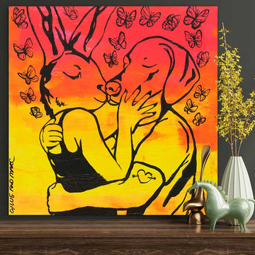 Hot Kiss That Would Last Forever (Original Painting)