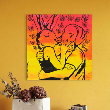 Hot Kiss That Would Last Forever (Original Painting)