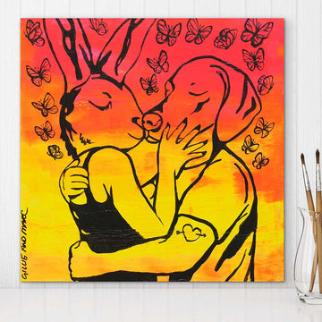 Hot Kiss That Would Last Forever (Original Painting)
