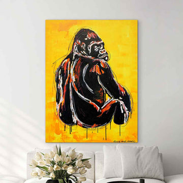 In His Silence, the Whole Jungle Listened (Original Painting)