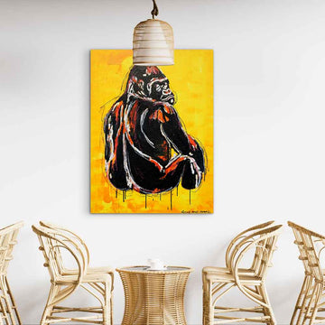 In His Silence, the Whole Jungle Listened (Original Painting)