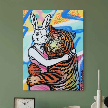 In the Arms of a Tiger (Original Painting)