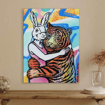In the Arms of a Tiger (Original Painting)