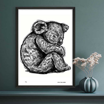 Koala Sleeping (Giclee Canvas Print)