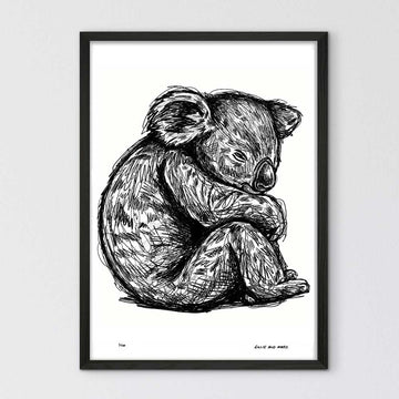 Koala Sleeping (Giclee Canvas Print)