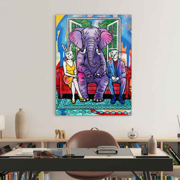 Lets Talk About the Elephant in the Room (Original Painting)