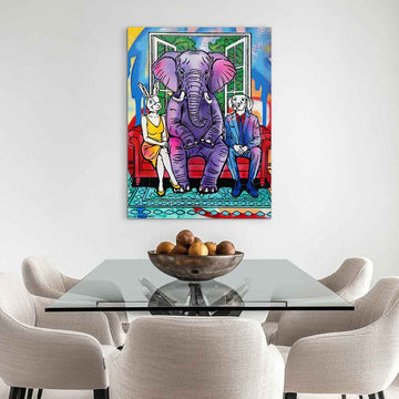 Lets Talk About the Elephant in the Room (Original Painting)