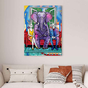 Lets Talk About the Elephant in the Room (Original Painting)
