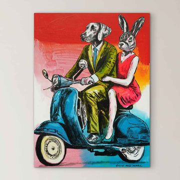 Life Is Better When We Ride Together (Original Painting)