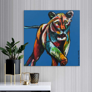 Lioness Is Ready (Original Painting)