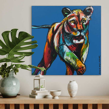 Lioness Is Ready (Original Painting)