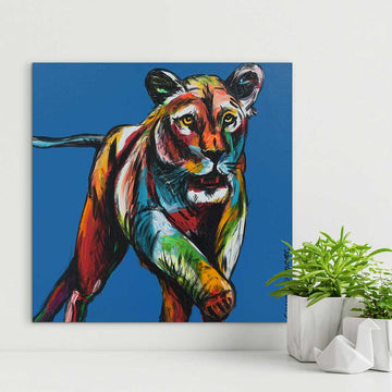 Lioness Is Ready (Original Painting)