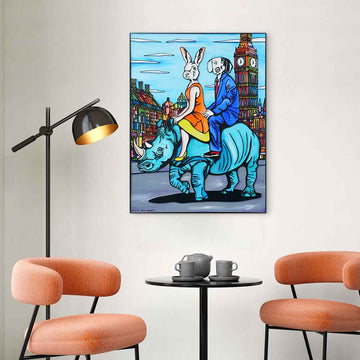 London Rhino (Original Painting)