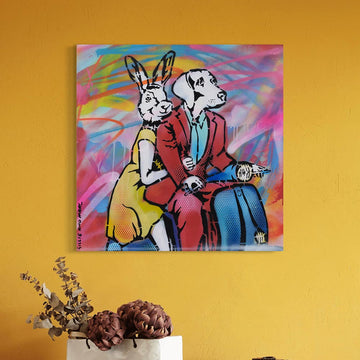 Love Our Vespa Time (Original Painting)