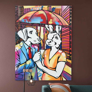 Loving in the Rain (Original Painting)