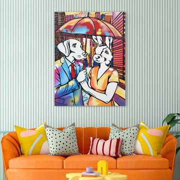 Loving in the Rain (Original Painting)