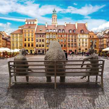 The Marsican Brown Bear Bench of Friendship (Bronze Sculpture)