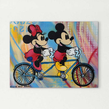 Mickey and Minnie Ride Far (Original Painting)