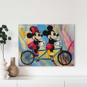 Mickey and Minnie Ride Far (Original Painting)