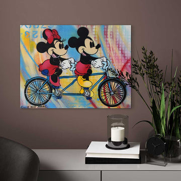Mickey and Minnie Ride Far (Original Painting)