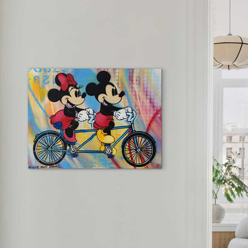 Mickey and Minnie Ride Far (Original Painting)