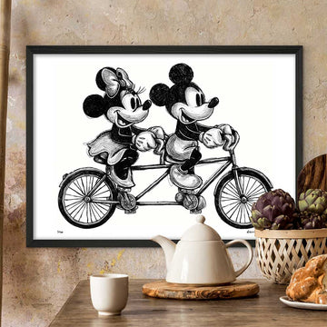 Mickey and Minnie on the Ride of a Lifetime (Giclee Canvas Print)