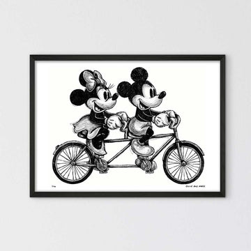 Mickey and Minnie on the Ride of a Lifetime (Giclee Canvas Print)