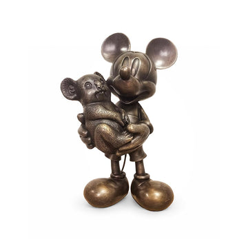 Mickey Loves Koalas (Bronze Sculpture, Miniature Collection)