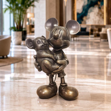 Mickey Loves Koalas (Bronze Sculpture, Miniature Collection)
