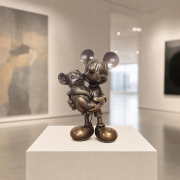 Mickey Loves Koalas (Bronze Sculpture, Miniature Collection)