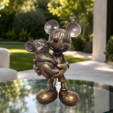 Mickey Loves Koalas (Bronze Sculpture, Miniature Collection)