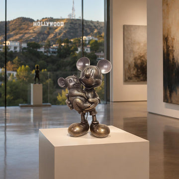 Mickey Loves Koalas (Bronze Sculpture, Miniature Collection)