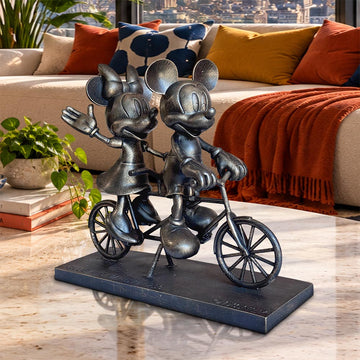 Mickey and Minnie Go Around the World with Love (Bronze Sculpture, Miniature Collection)
