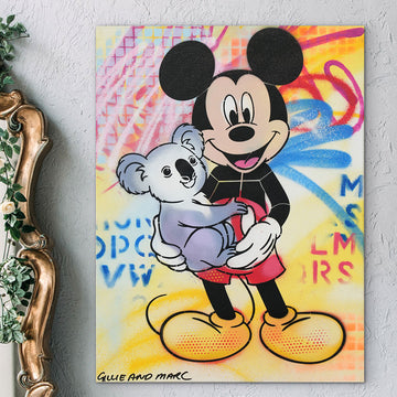 Mickey Loves Koalas (Original Painting)