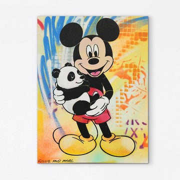 Mickey Is a Panda Lover (Original Painting)