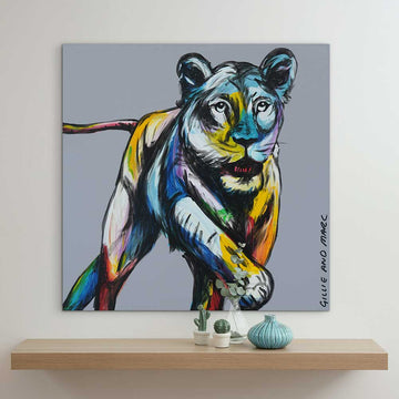 Night Lioness (Original Painting)