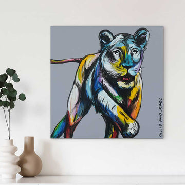 Night Lioness (Original Painting)