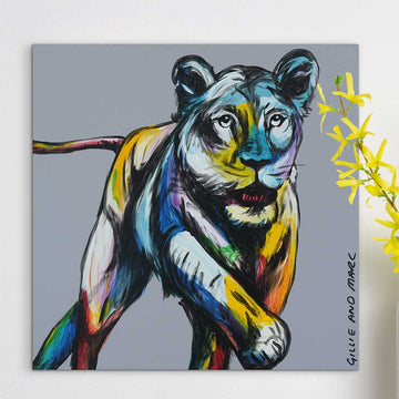 Night Lioness (Original Painting)