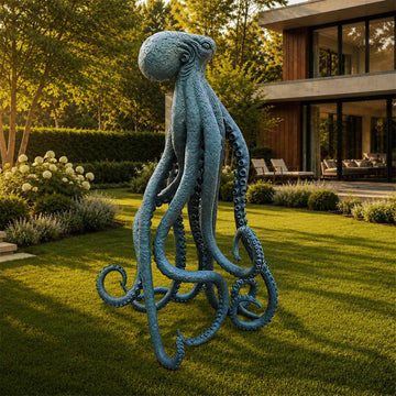 Octopus Stands Tall (Bronze Sculpture)