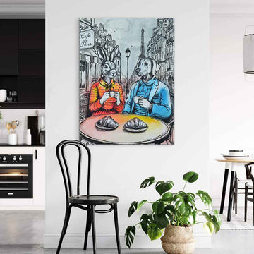 Our Café in Saint-Germain (Original Painting)