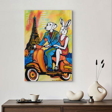 Paris in the Fast Lane (Original Painting)