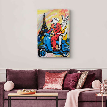 Paris Lovers Forever (Original Painting)