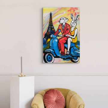 Paris Lovers Forever (Original Painting)