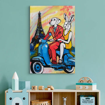 Paris Lovers Forever (Original Painting)