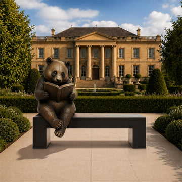 Panda Saved You a Seat, Dreaming Between the Pages (Bronze Sculpture)